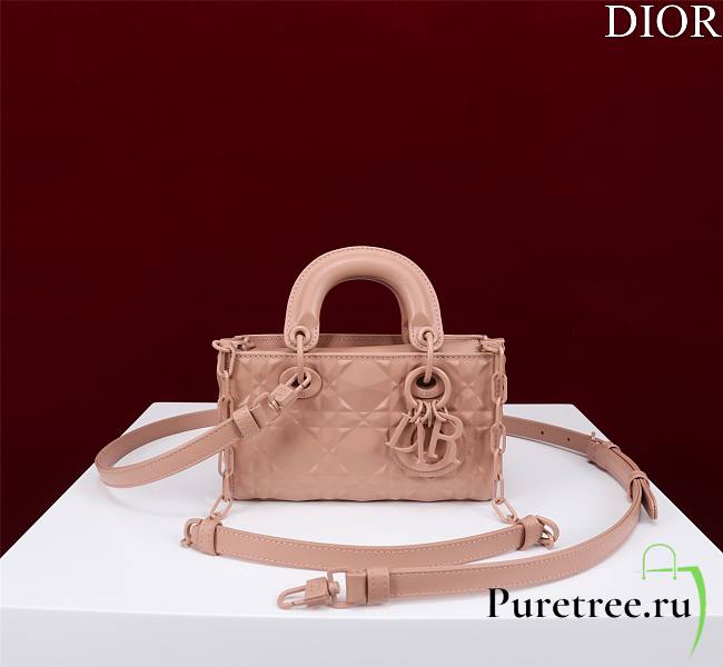 DIOR | Lady d-joy-micro Leather with Velvet shiny rose pink - 1