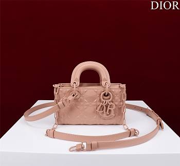 DIOR | Lady d-joy-micro Leather with Velvet shiny rose pink