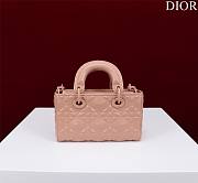 DIOR | Lady d-joy-micro Leather with Velvet shiny rose pink - 5