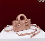 DIOR | Lady d-joy-micro Leather with Velvet shiny rose pink - 3