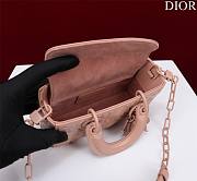 DIOR | Lady d-joy-micro Leather with Velvet shiny rose pink - 4