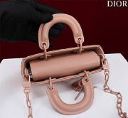 DIOR | Lady d-joy-micro Leather with Velvet shiny rose pink - 2