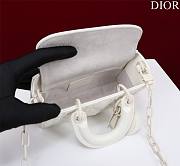 DIOR | Lady d-joy-micro Leather with Velvet shiny white - 4