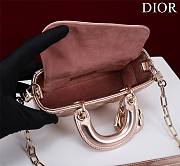 DIOR | Lady d-joy-micro Leather with Velvet shiny pink - 3