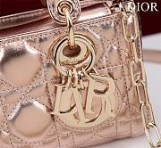 DIOR | Lady d-joy-micro Leather with Velvet shiny pink - 2