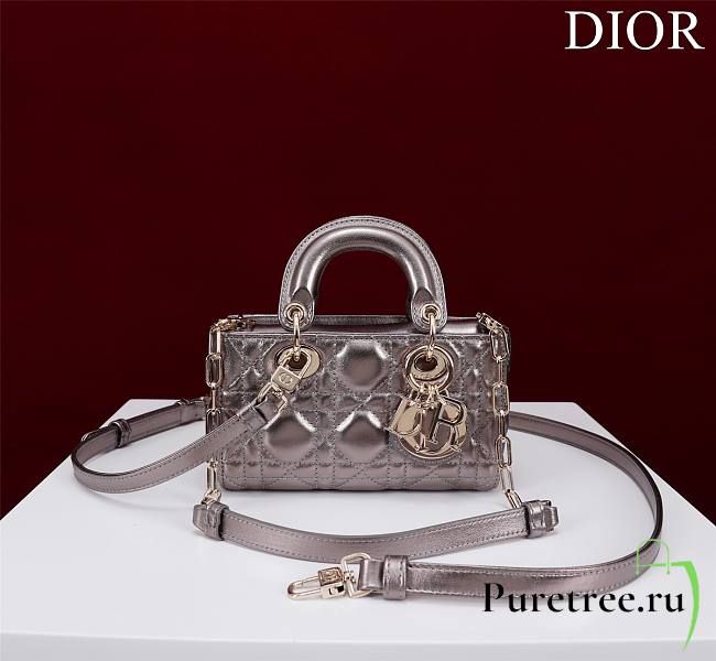 DIOR | Lady d-joy-micro Leather with Velvet shiny purple - 1