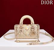 DIOR | Lady d-joy-micro Leather with Velvet shiny yellow orange - 1