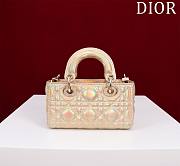 DIOR | Lady d-joy-micro Leather with Velvet shiny yellow orange - 6