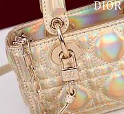 DIOR | Lady d-joy-micro Leather with Velvet shiny yellow orange - 4