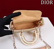 DIOR | Lady d-joy-micro Leather with Velvet shiny yellow orange - 3