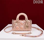 DIOR | Lady d-joy-micro Leather with Velvet shiny rose - 1