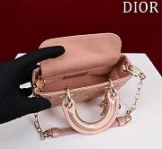 DIOR | Lady d-joy-micro Leather with Velvet shiny rose - 6