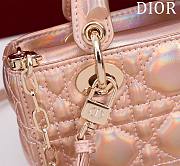 DIOR | Lady d-joy-micro Leather with Velvet shiny rose - 4