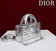 DIOR | Lady d-joy-micro Leather with Velvet shiny silver - 4