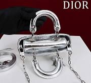 DIOR | Lady d-joy-micro Leather with Velvet shiny silver - 3