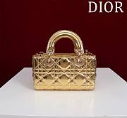 DIOR | Lady d-joy-micro Leather with Velvet shiny gold - 5