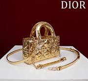 DIOR | Lady d-joy-micro Leather with Velvet shiny gold - 2