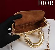 DIOR | Lady d-joy-micro Leather with Velvet shiny gold - 4