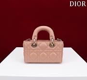 DIOR | Lady d-joy-micro Leather with Velvet rose pink - 5