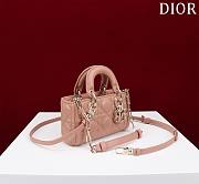 DIOR | Lady d-joy-micro Leather with Velvet rose pink - 4