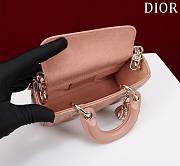 DIOR | Lady d-joy-micro Leather with Velvet rose pink - 3