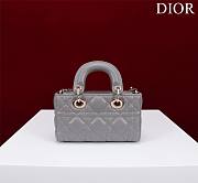 DIOR | Lady d-joy-micro Leather with Velvet gray - 5