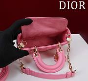 DIOR | Lady d-joy-micro Leather with Velvet pink - 4