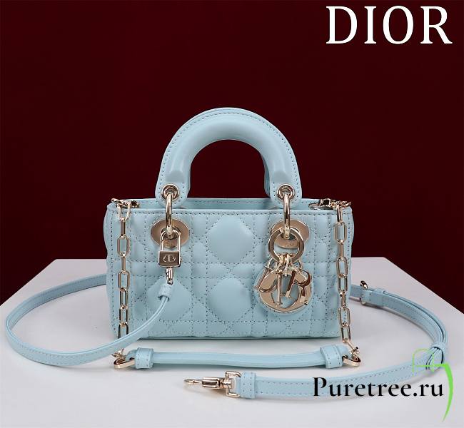 DIOR | Lady d-joy-micro Leather with Velvet blue - 1