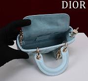 DIOR | Lady d-joy-micro Leather with Velvet blue - 4