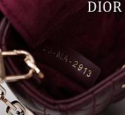 DIOR | Lady d-joy-micro Leather with Velvet burgundy - 6