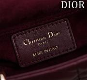 DIOR | Lady d-joy-micro Leather with Velvet burgundy - 3