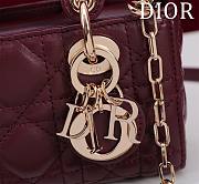 DIOR | Lady d-joy-micro Leather with Velvet burgundy - 2