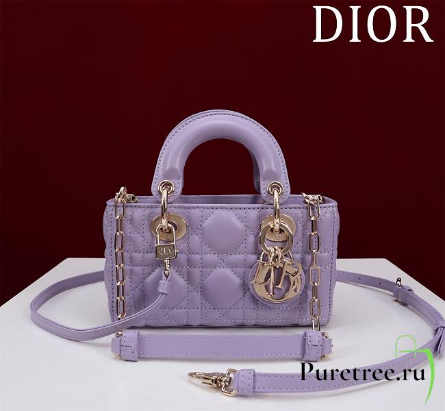 DIOR | Lady d-joy-micro Leather with Velvet purble - 1