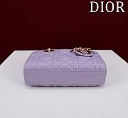 DIOR | Lady d-joy-micro Leather with Velvet purble - 5