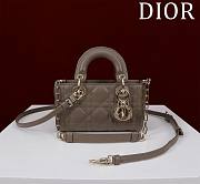 DIOR | Lady d-joy-micro Leather with Velvet dark gray - 1