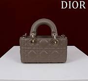 DIOR | Lady d-joy-micro Leather with Velvet dark gray - 5