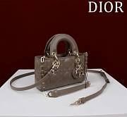 DIOR | Lady d-joy-micro Leather with Velvet dark gray - 3