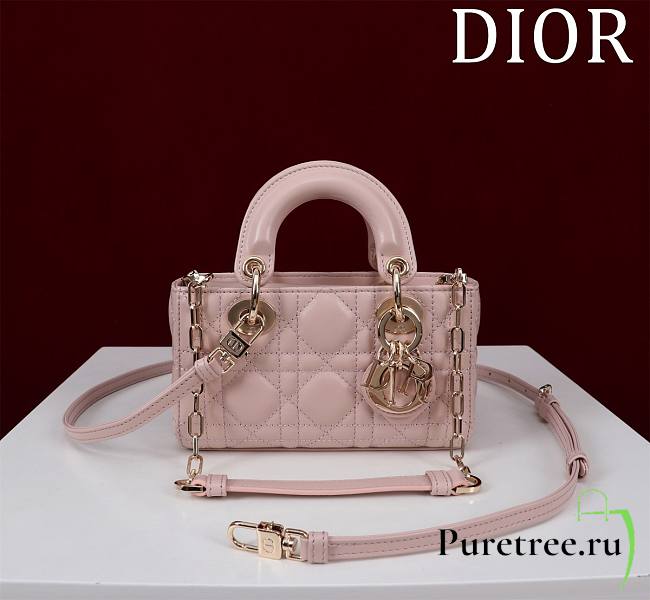 DIOR | Lady d-joy-micro Leather with Velvet light pink - 1