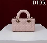 DIOR | Lady d-joy-micro Leather with Velvet light pink - 4