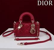 DIOR | Lady d-joy-micro Leather with Velvet red - 1