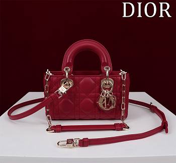 DIOR | Lady d-joy-micro Leather with Velvet red