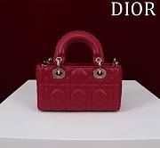 DIOR | Lady d-joy-micro Leather with Velvet red - 6