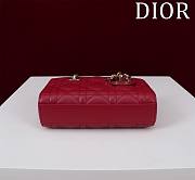 DIOR | Lady d-joy-micro Leather with Velvet red - 5