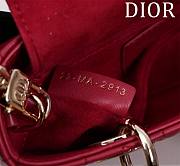 DIOR | Lady d-joy-micro Leather with Velvet red - 3