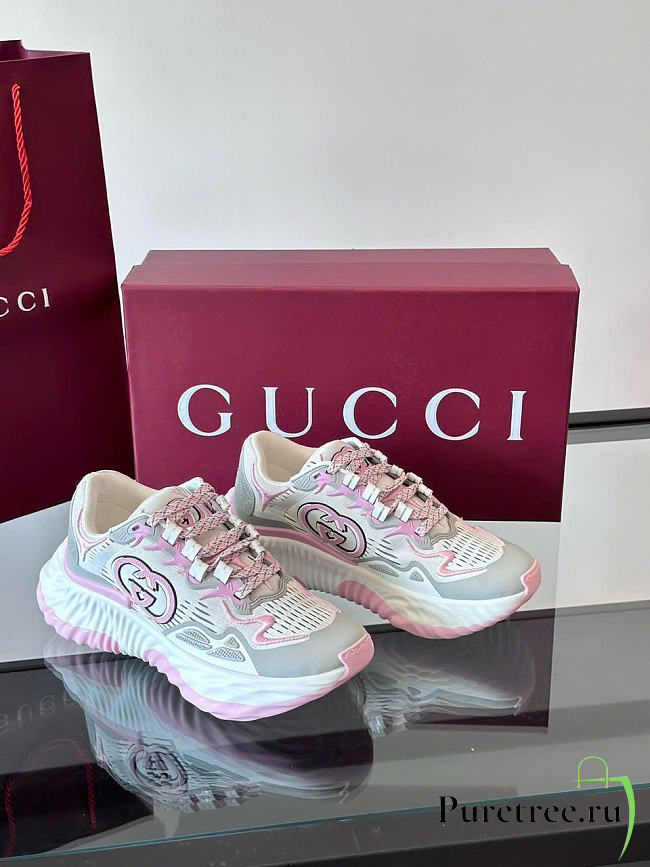 GUCCI | Women's Gucci Ripple sneaker Grey and white mesh - 1