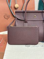 LORO PIANA | Loom Bag L25 Calfskin Red bean color - 5