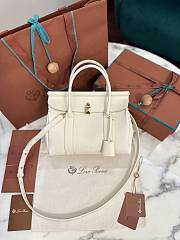 LORO PIANA | Loom Bag L25 Calfskin Whispering White - 1