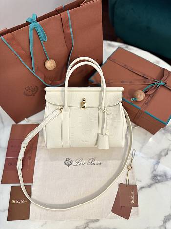 LORO PIANA | Loom Bag L25 Calfskin Whispering White