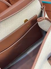 LORO PIANA | Loom Bag L25 Calfskin Canvas Brown - 6