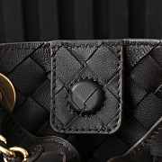 BOTTEGA VENETA | Small Parachute Shoulder bag in supple Intrecciato leather black  - 5